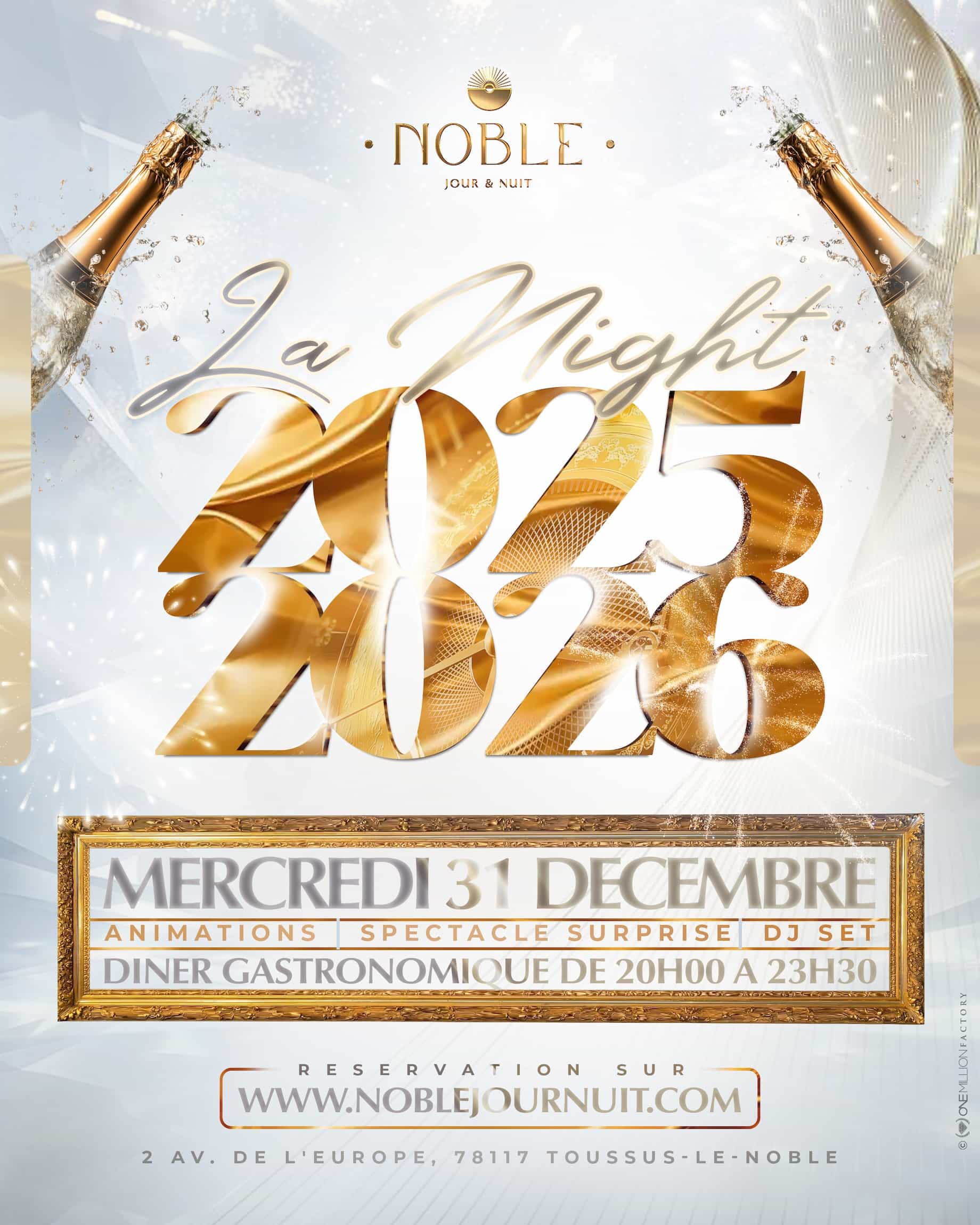La Night 2025 2026 – Réveillon du Nouvel An au Noble jour & nuit